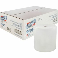 Genuine Joe Solutions Hardwound Paper Towels - 1 Ply - 7" Width x 850 ft Length - White - 65 / Pallet