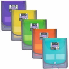 C-Line CLI-58700 Letter Organizer Folder - 8 1/2" x 11" - 400 Sheets Capacity - 7 Front, Internal Pocket - Assorted - 1 Each