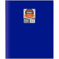 C-Line Letter Pocket Folder - 8 1/2" x 11" - 3 Internal Pocket - Blue - 24 / Box