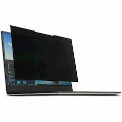 Kensington MagPro 15.6 " (16:9) Laptop Privacy Screen with Magnetic Strip - TAA Black - For 15.6" Widescreen LCD Notebook - 16:9 - Damage Resistant, Fingerprint Resistant, Fluid Resistant, Scratch Res