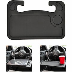 DAC&reg; MP-231 Steering Wheel Desk - 1" Height x 16.50" Width x 11" Depth - Compact, Sturdy, Portable - Black - 1 Each