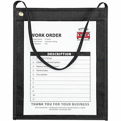 C-Line Fabric Hanging Strap Shop Ticket Holders - 12" Height x 9" Width - Fabric - Clear - 15 / Box