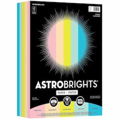 Astrobrights Sprinkle Assortment Copy Paper - Letter - 8 1/2" x 11" - 24 lb Basis Weight - Smooth - Heavyweight, Acid-free, Lignin-free - Bubble Gum, Lunar Blue, Merry Mint, Lift-off Lemon, Punchy Pea