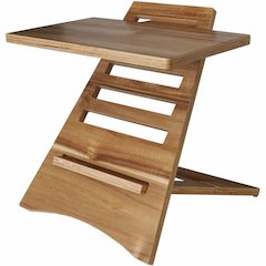 Victor High Rise Laptop Riser - 10 lb Load Capacity - 16.50" Height x 17" Width - Acacia Wood - Natural