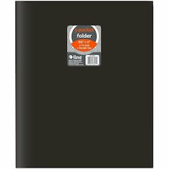 C-Line CLI-33941 Letter Portfolio - 8 1/2" x 11" - 75 Sheets Capacity - 3 Pocket - Polypropylene - Black - 24 / Box