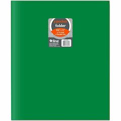 C-Line CLI-33943 Letter Portfolio - 8 1/2" x 11" - 75 Sheets Capacity - 3 Pocket - Polypropylene - Green - 24 / Box