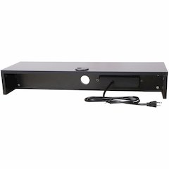 Rocelco DMSV Dual Monitor Stand - 4.70" Height x 30" Width x 9" Depth - Desk - Black - For Monitor - Electrical Outlet, USB Charging Port, Cable Management