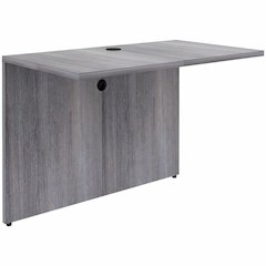 Lorell Weathered Charcoal Laminate Desking - 29.5" Height x 42" Width x 24" Depth, 1" Thickness Top - Finish: Weathered Charcoal - Weathered Charcoal, Laminate Table Top - Laminated, Cam Lock, Durable
