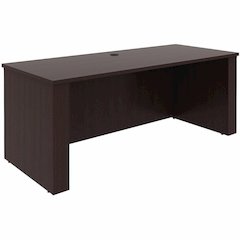 Lorell Essentials 72" Sit-to-Stand Desk Shell - 49" Height x 72" Width x 29" Depth, 1" Thickness Top - Finish: Espresso, Laminate - Espresso, Laminate Table Top - Laminated, Cam Lock, Cord Management,