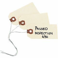 Avery&reg; Shipping Tags with Wire, 11.5 pt. Stock, 3-1/4" x 1-5/8" , 1,000 Manila Hang Tags - #26 - 3.20" Length x 1.62" Width - Rectangular - Wire Fastener - Card Stock - Manila - 1000 / Box