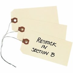 Avery&reg; Shipping Tags - #9 - 4.75" Length x 2.37" Width - Rectangular - Wire Fastener - Card Stock, Pulp - Manila - 1000 / Box