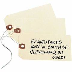 Avery&reg; Shipping Tags with Wire, 11.5 pt. Stock, 5-1/4"x2-5/8" , 1,000 Manila Hang Tags - #26 - 5.25" Length x 2.62" Width - Rectangular - Wire Fastener - Card Stock, Pulp - Manila - 1000 / Box