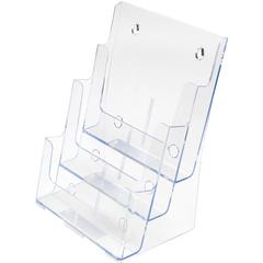 Deflecto Multi-Compartment DocuHolder - 3 Compartment(s) - 3 Tier(s) - 12.6" Height x 9.5" Width x 6.3" DepthDesktop - Magazine Size - Clear - Plastic - 1 Each