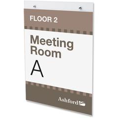 Deflecto Classic Image Wall Mount Sign Holder - 8.5" Width x 11" Height - Wall Mountable - Plastic - Clear - 1 Each