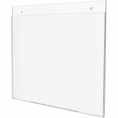 Deflecto Classic Image Wall Mount Sign Holders - 11" Width x 8.5" Height - Wall Mountable - Plastic - Clear - 1 Each