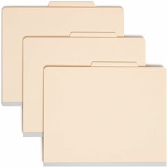 Smead 2/5 Tab Cut Letter Recycled Classification Folder - 8 1/2" x 11" - 2" Expansion - 2 x 2B Fastener - 2" for Folder - Top Tab Location - Right of Center Tab Position - 1 Divider - 18 pt. - 2 Plys 