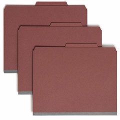 Smead SafeSHIELD 2/5 Tab Cut Letter Recycled Classification Folder - 8 1/2" x 11" - 2" Expansion - 2 x 2S Fastener - Folder - Top Tab Location - Right of Center Tab Position - 1 Divider - 25 pt. - Pre
