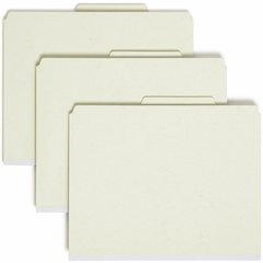 Smead SafeSHIELD 2/5 Tab Cut Letter Recycled Classification Folder - 8 1/2" x 11" - 2" Expansion - 2 x 2S Fastener - Folder - Top Tab Location - Right of Center Tab Position - 1 Divider - 25 pt. - Pre