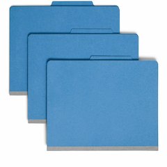 Smead Colored 2/5 Tab Cut Letter Recycled Classification Folder - 8 1/2" x 11" - 2" Expansion - 2 x 2B Fastener - 2" for Folder - Top Tab Location - Right of Center Tab Position - 2 Divider - 14 pt. -