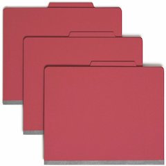 Smead Colored 2/5 Tab Cut Letter Recycled Classification Folder - 8 1/2" x 11" - 2" Expansion - 2 x 2B Fastener - 2" for Folder - Top Tab Location - Right of Center Tab Position - 2 Divider - 14 pt. -