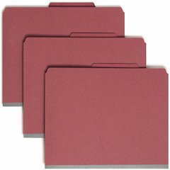 Smead SafeSHIELD 2/5 Tab Cut Letter Recycled Classification Folder - 8 1/2" x 11" - 2" Expansion - 2 x 2S Fastener - 2" for Folder - 2 Pocket - Top Tab Location - Right of Center Tab Position - 2 Divi