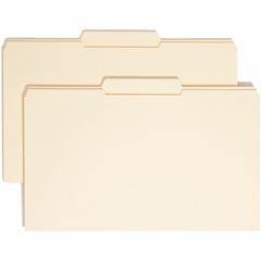 Smead 1/3 Tab Cut Legal Recycled Top Tab File Folder - 8 1/2" x 14" - 3/4" Expansion - Top Tab Location - Second Tab Position - Manila - Manila - 10% Recycled - 100 / Box