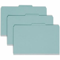 Smead SafeSHIELD 2/5 Tab Cut Legal Recycled Classification Folder - 8 1/2" x 14" - 2" Expansion - 2 x 2S Fastener - 2" for Folder - Top Tab Location - Right of Center Tab Position - 1 Divider - 25 pt.