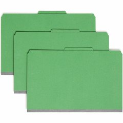 Smead SafeSHIELD 2/5 Tab Cut Legal Recycled Classification Folder - 8 1/2" x 14" - 2" Expansion - 2 x 2S Fastener - 2" for Folder - Top Tab Location - Right of Center Tab Position - 1 Divider - 25 pt.