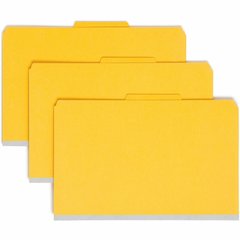 Smead SafeSHIELD 2/5 Tab Cut Legal Recycled Classification Folder - 8 1/2" x 14" - 2" Expansion - 2 x 2S Fastener - 2" for Folder - Top Tab Location - Right of Center Tab Position - 1 Divider - 25 pt.