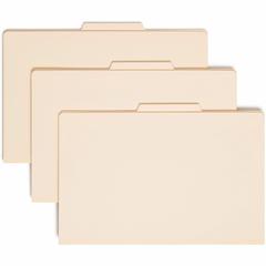 Smead 2/5 Tab Cut Legal Recycled Classification Folder - 8 1/2" x 14" - 2" Expansion - 2 x 2B Fastener - 2" for Folder - Top Tab Location - Right of Center Tab Position - 2 Divider - 18 pt. - 2 Plys -