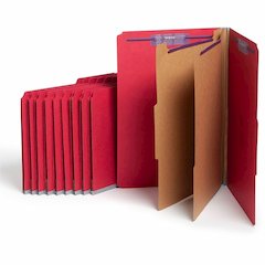 Smead SafeSHIELD 2/5 Tab Cut Legal Recycled Classification Folder - 8 1/2" x 14" - 2" Expansion - 2 x 2S Fastener - 2" for Folder - Top Tab Location - Right of Center Tab Position - 2 Divider - 25 pt.