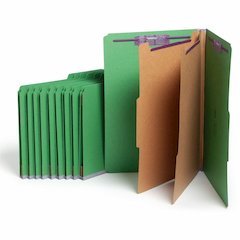Smead SafeSHIELD 2/5 Tab Cut Legal Yes Classification Folder - 8 1/2" x 14" - 2" Expansion - 2 x 2S Fastener - 2" for Folder - Top Tab Location - Right of Center Tab Position - 2 Divider - 25 pt. - Pr