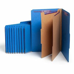 Smead SafeSHIELD 2/5 Tab Cut Legal Yes Classification Folder - 8 1/2" x 14" - 2" Expansion - 2 x 2S Fastener - 2" for Folder - Top Tab Location - Right of Center Tab Position - 2 Divider - 25 pt. - Pr