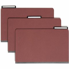 Smead SafeSHIELD 1/3 Tab Cut Legal Recycled Classification Folder - 8 1/2" x 14" - 2" Expansion - 2 x 2S Fastener - 2" for Folder - Top Tab Location - Right of Center Tab Position - 2 Divider - 25 pt.