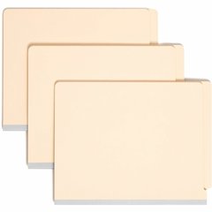 Smead Straight Tab Cut Letter Recycled Classification Folder - 8 1/2" x 11" - 2" Expansion - 2 x 2B Fastener - 2" for Folder - End Tab Location - 2 Divider - 18 pt. - 2 Plys - Pressboard - Manila - Lo
