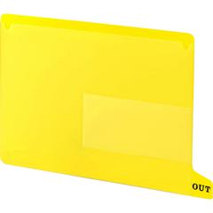 Smead End Tab Out Guides - Printed Bottom Tab(s) - Message - OUT - Letter - Yellow Poly Tab(s) - 25 / Box