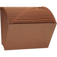 Smead Letter Yes Expanding File - 8 1/2" x 11" - 7/8" Expansion - 21 Pocket - Redrope - Tear Resistant Gusset - 30% Recycled - 1 Each