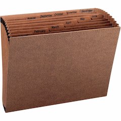 Smead Letter Recycled Expanding File - 8 1/2" x 11" - 7/8" Expansion - 12 Pocket - Redrope - Tear Resistant, Reinforced Gusset - 30% Recycled - 1 Each