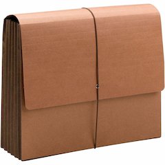 Smead TUFF Letter Recycled File Wallet - 12 3/8" x 10" - 7" Expansion - Top Tab Location - Redrope - Redrope - Tear Resistant, Reinforced Gusset, Elastic Closure, Flap Closure - 30% Recycled - 1 Each
