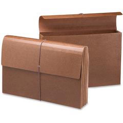 Smead Legal Recycled File Wallet - 8 1/2" x 14" - 3 1/2" Expansion - Redrope - Reinforced Gusset, Elastic Closure, Flap, Tear Resistant - 30% Recycled - 1 Each