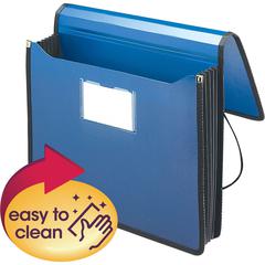 Smead Letter File Wallet - 8 1/2" x 11" - 5 1/4" Expansion - Front Pocket(s) - Plastic - Navy Blue - 1 Each