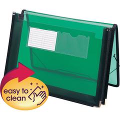 Smead Letter File Wallet - 8 1/2" x 11" - 200 Sheet Capacity - 2 1/4" Expansion - 2 Front Pocket(s) - Polypropylene - Green - 1 Each