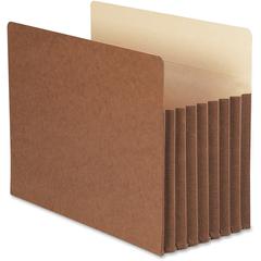 Smead TUFF Straight Tab Cut Letter Recycled File Pocket - 8 1/2" x 11" - 7" Expansion - 12.5 pt. - Redrope - Reinforced Gusset, Heavyweight Cover, Tear Resistant - 30% Recycled - 5 / Box