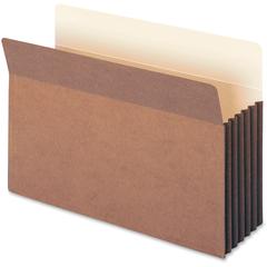 Smead Straight Tab Cut Legal Recycled File Pocket - 8 1/2" x 14" - 5 1/4" Expansion - Top Tab Location - 12.5 pt. - Redrope - Tear Resistant Gusset - 30% Recycled - 10 / Box