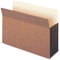 Smead TUFF Straight Tab Cut Legal Recycled File Pocket - 8 1/2" x 14" - 5 1/4" Expansion - Redrope - Reinforced, Heavyweight Cover, Tear Resistant - 30% Recycled - 10 / Box