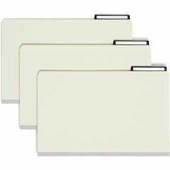 Smead 2/5 Tab Cut Legal Recycled Classification Folder - 8 1/2" x 14" - 1" Expansion - 1 x 2K Fastener - 2" for Folder - Top Tab Location - Right Tab Position - 8 Divider - 25 pt. - Pressboard - Gray,