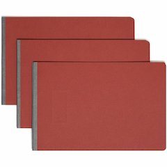 Smead Premium Pressboard Recycled Fastener Folder - 3" Folder Capacity - 11" x 17" - 3" Expansion - 1 Fastener - 25 pt. - Pressboard - Red - Reinforced Hinge, Heavy Duty, Moisture Resistant, Stain Res