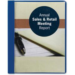 Smead Letter Recycled Report Cover - 8 1/2" x 11" - 3 Fastener - 1/2" for Folder - 12 pt. - Vinyl, Metal - Blue - 50% Recycled - 25 / Box