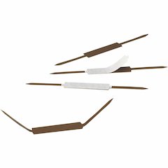 Smead Self-Adhesive Fasteners - 2" Size Capacity - Self-adhesive - Brown - Steel - 100 / Box