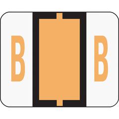 Smead BCCR Bar-Style Color-Coded Labels - "Alphabet" - 1 1/4" Width x 1" Length - Light Orange - 500 / Roll - 500 / Roll